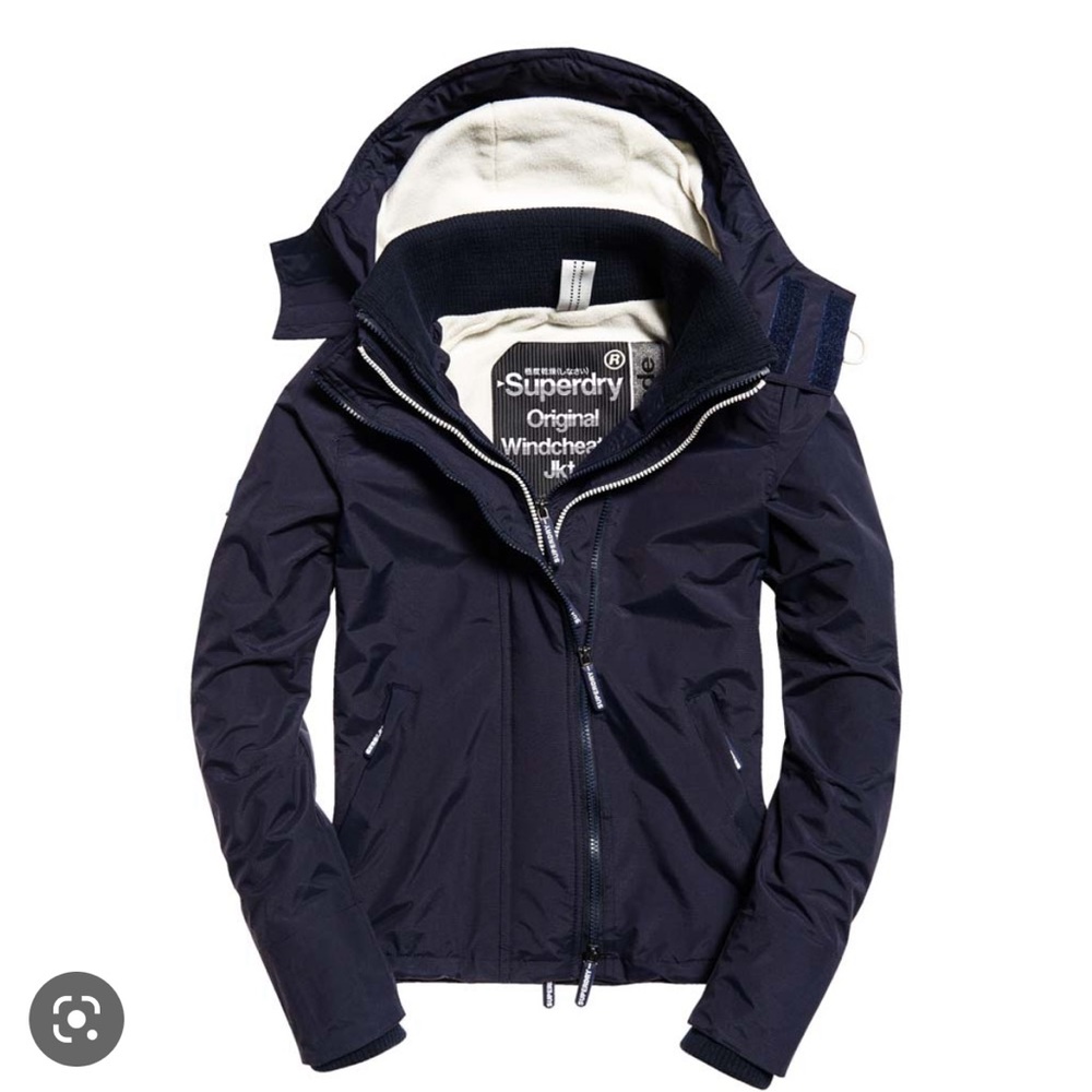 LIKE NEW Superdry navy windcheater jacket